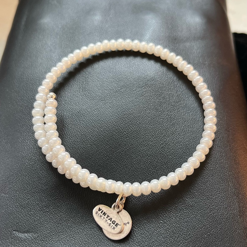 Alex and Ani Vintage Ivory Beaded Bracelet